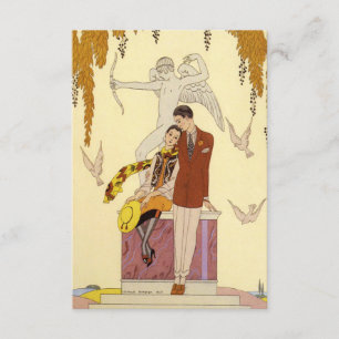 Herbst in Frankreich Art-Déco-Einladungen Einladung