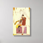 Herbst in Frankreich Art Deco Leinwanddruck (Vorderseite)