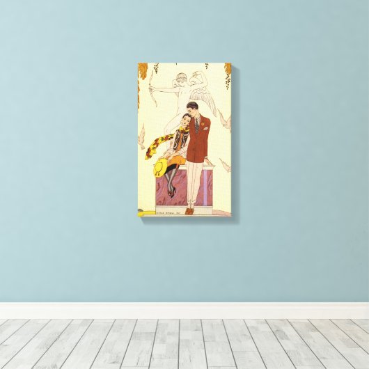 Herbst in Frankreich Art Deco Leinwanddruck (Insitu (Holzboden))