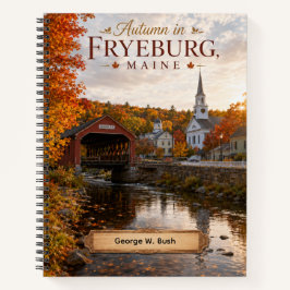 Herbst in Fryeburg Maine Personalisiertes Notizbuc Notizblock