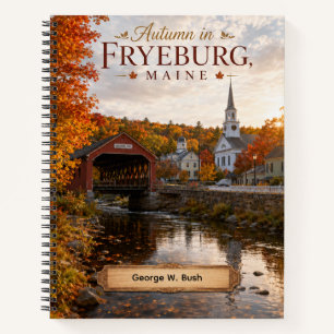 Herbst in Fryeburg Maine Personalisiertes Notizbuc Notizblock