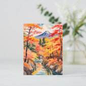 Herbst in Japan - japanischer Herbst Postkarte (Stehend Vorderseite)