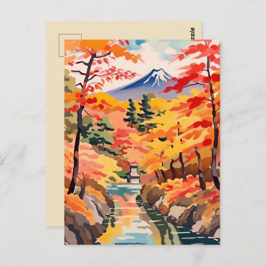 Herbst in Japan - japanischer Herbst Postkarte (Vorne/Hinten)
