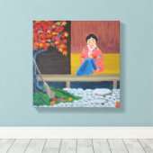 Herbst in Japan Leinwanddruck (Insitu (Holzboden))