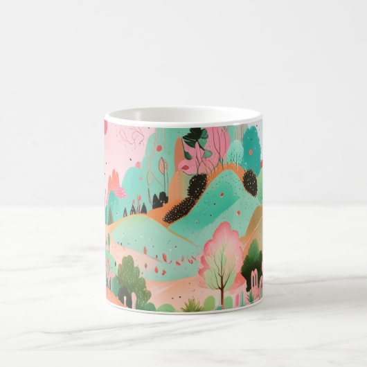 Herbst in Korea Kaffeetasse (Mittel)