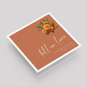 Herbst in Liebe auf Terracotta: Einzigartige Hochz Serviette