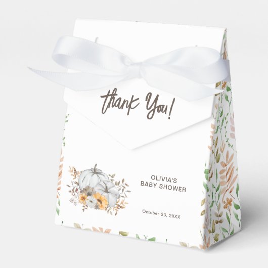 Herbst in Liebe Babydusche Danke Geschenkschachtel (Vorderseite)