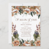 Herbst in Liebe Blumendusche Einladung (Vorderseite)