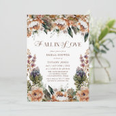 Herbst in Liebe Blumendusche Einladung (Stehend Vorderseite)