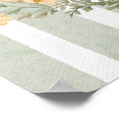 Herbst in Liebe Blumendusche Vintag Baby Begrüßung Poster (Ecke)