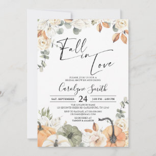 Herbst in Liebe Boho Autumn Pumpkin Brautparty Einladung