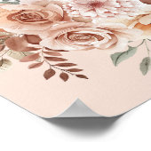 Herbst in Liebe Boho Babydusche Willkommen Poster (Ecke)