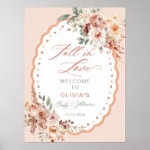 Herbst in Liebe Boho Babydusche Willkommen Poster (Vorne)