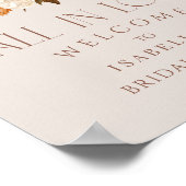 Herbst in Liebe Boho Brautparty Willkommen Poster (Ecke)