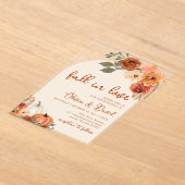 Herbst in Liebe Boho Floral Pumpkin Herbsthochzeit Acryleinladungen (Ablage )
