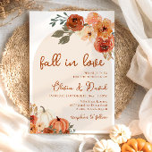 Herbst in Liebe Boho Floral Pumpkin Herbsthochzeit Einladung