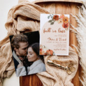 Herbst in Liebe Boho Floral Pumpkin Herbsthochzeit Einladung