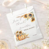 Herbst in Liebe Boho Kürbis Sonnenblumengeschirr Geschenktütchen (Ausgeschnitten)