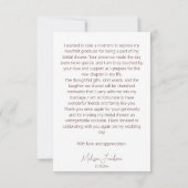 Herbst in Liebe boho Kürbissonnenblumenöl Brautpar Dankeskarte (Rückseite)