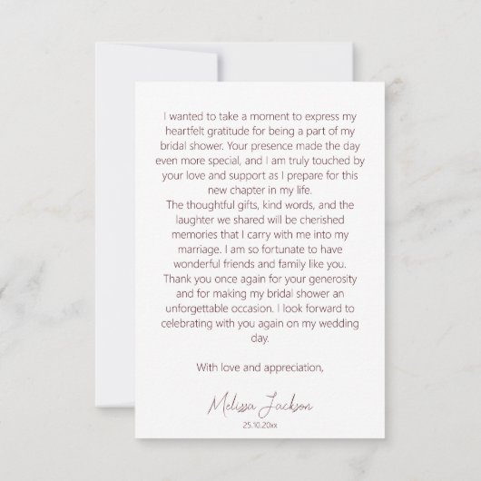 Herbst in Liebe boho Kürbissonnenblumenöl Brautpar Dankeskarte (Rückseite)