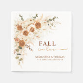 Herbst in Liebe Boho Rustikale Hochzeit Serviette (Vorderseite)