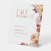 Herbst in Liebe Brautparty Begrüßungstafel Sockelschild (Vorderseite)