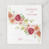 Herbst in Liebe Brautparty Hochzeit Platzkarte (Außenseite Aufgefaltet)