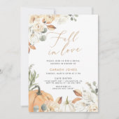 Herbst in Liebe Bridal Dusche Einladung, Pumpkin Einladung (Vorderseite)
