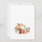 Herbst in Liebe Bridal Dusche Einladung, Pumpkin Einladung (Rückseite)