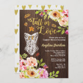 Herbst in Liebe Dessous Dusche Einladung.Rustikal Einladung (Vorne/Hinten)