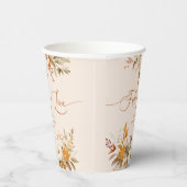 Herbst in Liebe elegantes rustikales Brautparty Pappbecher (Rechts)