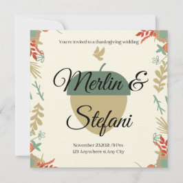 Herbst in Liebe Erntedank Hochzeitseinladung Einladung