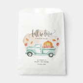 Herbst in Liebe Farm Truck mit Pumpkin, Babydusche Geschenktütchen (Vorderseite)