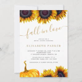 Herbst in Liebe floraler Kürbis rustikales Brautpa Einladung