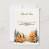 Herbst in Liebe Forest Hochzeit Foto Dankeskarte (Vorderseite)