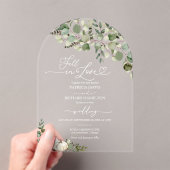 Herbst in Liebe Greenery Pumpkin Wedding Acryleinladungen (Insitu (Handheld))