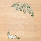 Herbst in Liebe Greenery Pumpkin Wedding Acryleinladungen (Vorderseite)