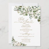 Herbst in Liebe Greenery Pumpkin Wedding Einladung (Vorderseite)