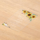 Herbst in Liebe Grünpflanzen Sonnenblumen Hochzeit Acryleinladungen (Ablage )