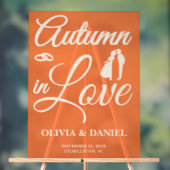 Herbst in Liebe | Hochzeit im Herbst Willkommen Acrylschild (Neutral)
