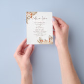 Herbst in Liebe Hochzeit Pampas Grotto Flyer (Gruppe)