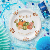 Herbst in Liebe Kürbis Blumensträußdusche Baby Pappteller (Party)