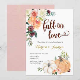 Herbst in Liebe Kürbis Dusche Einladung