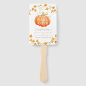 Herbst in Liebe Kürbiswasserfarbe Hochzeitsprogram Fächer (Vorderseite)