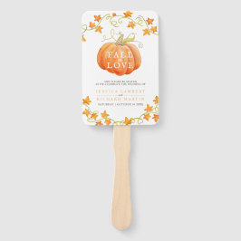 Herbst in Liebe Kürbiswasserfarbe Hochzeitsprogram Fächer