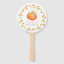 Herbst in Liebe Kürbiswasserfarbe Hochzeitsprogram Fächer