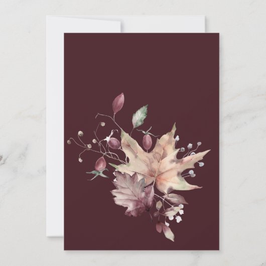 Herbst in Liebe pastellfarbene boho Kürbis Babydus Einladung (Rückseite)