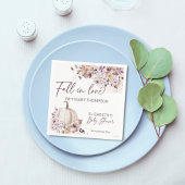 Herbst in Liebe pastellfarbene boho Kürbis Babydus Serviette