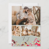 Herbst in Liebe Pilze grün rustikale Foto Hochzeit Einladung (Rückseite)