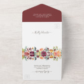 Herbst in Liebe Pumpkin Botanische Blütengoldverhe All In One Einladung (Außenbereich)